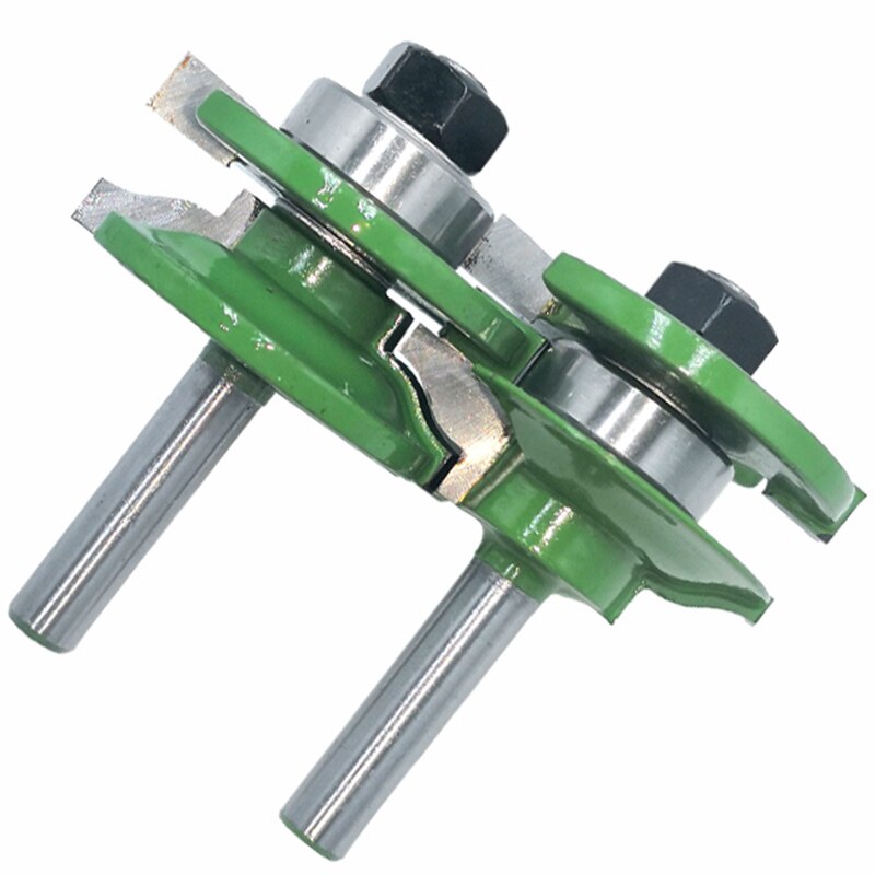 8Mm Schacht 3Pcs Deur Panel Kast Tenon Router Bit Kast Rail & Stile Set Panel Raiser Ogief Frezen cutter Voor Hout Mc02033
