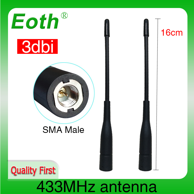 Antenne de connecteur mâle SMA 433 MHz, antenne directionnelle 433 m IOT étanche pour talkie-walkie sans fil