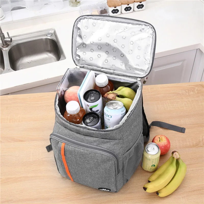 20l tragbare thermische Lunch-Tasche Food-Box langlebige wasserdichte Kühler Eis isoliert Fall Camping Oxford Dinner Rucksäcke Eisbox Sack