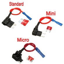 12/24V Zekering Holder A Circuit Standaard/Mini/Micro 10A Blade Zekering Dozen Houder Piggy terug Zekeringen Tap Adapter