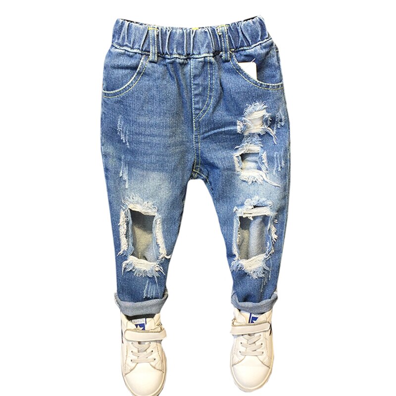 Drenge piger huller jeans bukser 1-6 år børn bukser forårs mærke børn denim bukser casual ripped jeans