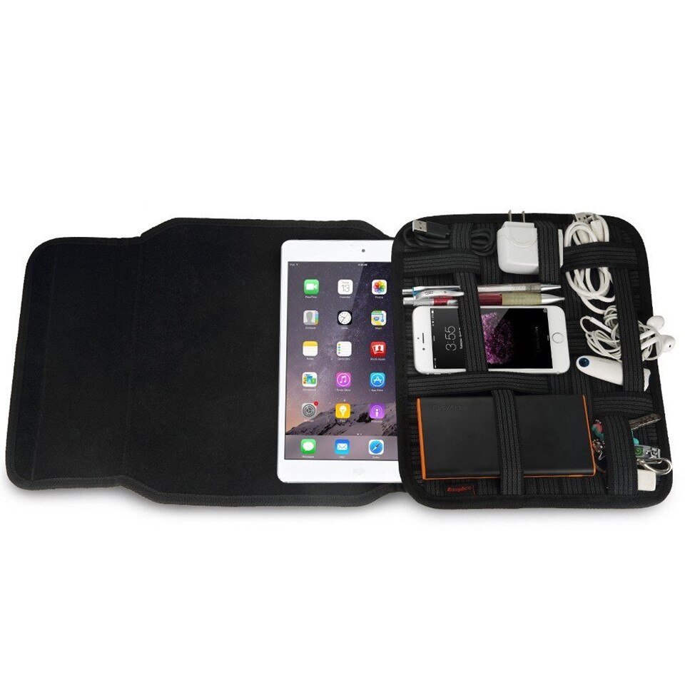 EasyAcc Portable 20000mAh Power Bank Bag External Battery Carrying Pouch for Charger,Cable, Hard Drive, Earphones,10inch Tablet