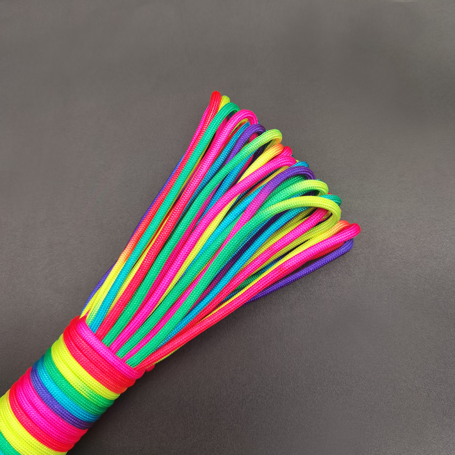 Cuerda de arco iris de 31 metros, 2mm /3mm /4mm de diámetro, 7 hebras, cuerda de paracaídas, escalada, camping, equipo de supervivencia, pulsera de cuerda de paracaídas: Azul / 31 m