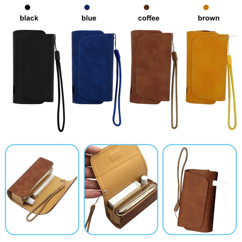 Flip Double Book Cover for iqos 3.0 Duo Case Pouch Bag Holder Cover Wallet Leather Case for iqos 3 Accessories