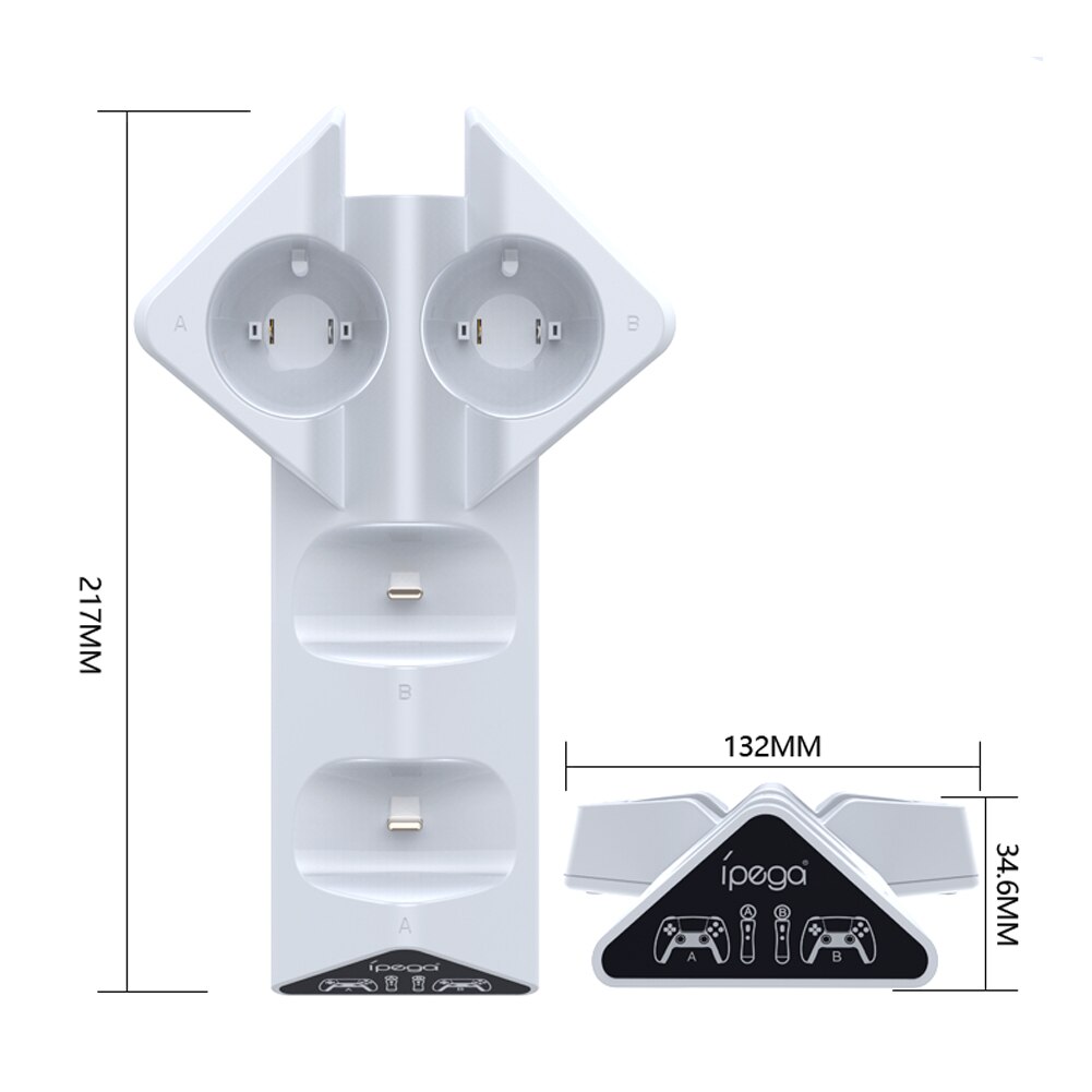 4 in 1 quad-ladestation für playstation 4 ps4 vr controller, dualsense und ps move-handle