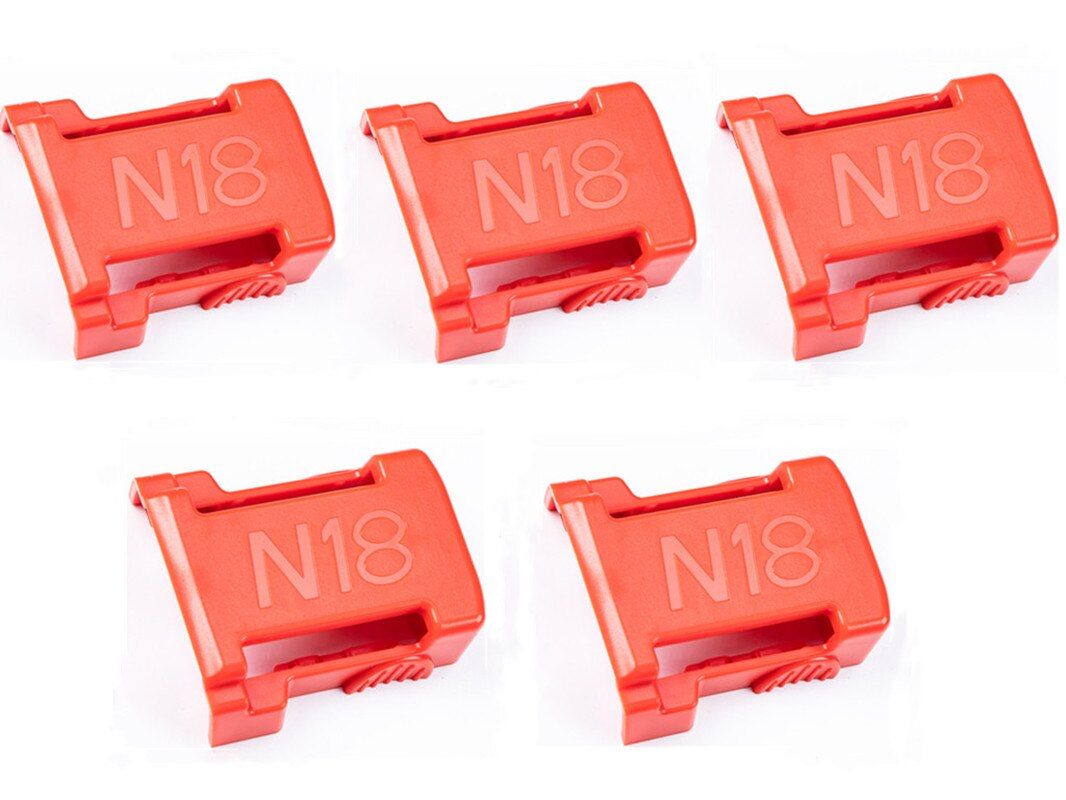 5Packs Batterij Houder Voor Milwaukee Batterij Mount Dock Houder Fit Voor M18 48-11-1850 18V mount Houder Cover Dock Clip Geen Batterij: 5  pcs