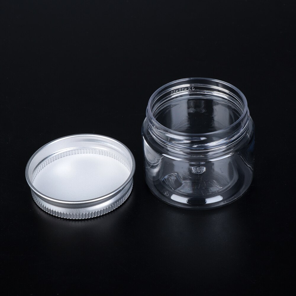 30-250ml Aluminum Cap Cosmetic Tin Pot Lip Balm Jar Containers Oil Wax Empty Home Storage Plastic Container Aluminum Cap Bottle