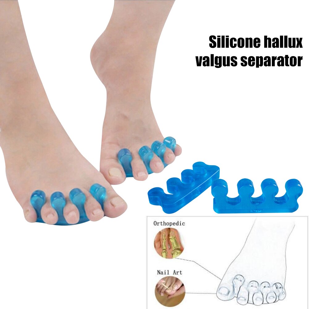 1 Paar Pijnbestrijding Voet Herbruikbare Yoga Praktijk Bunion Flexibele Vinger Teen Separator Straightener Spacer Zachte Siliconen Pedicure