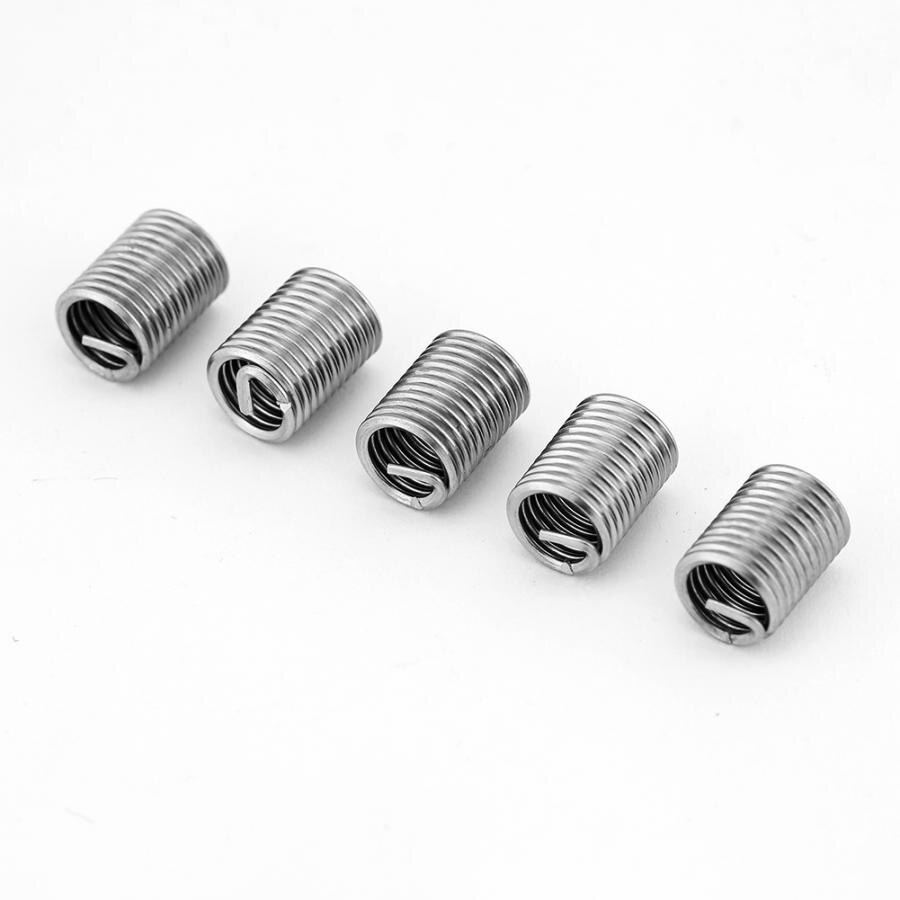 50Pcs Thread Repair Insert Stainless Steel Coiled Wire Helical Screw Thread Inserts Thread Repair Insert M6 x 1.0 x 2. Length