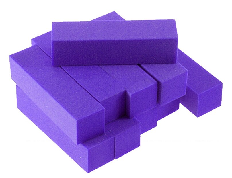 1Pcs Sponge Nail File Buffer Block Manicure Poolse Schuren Nail Buffer Buffing Multi-Gekleurde Nail Art Gereedschap beauty Tools: 1PC Purple
