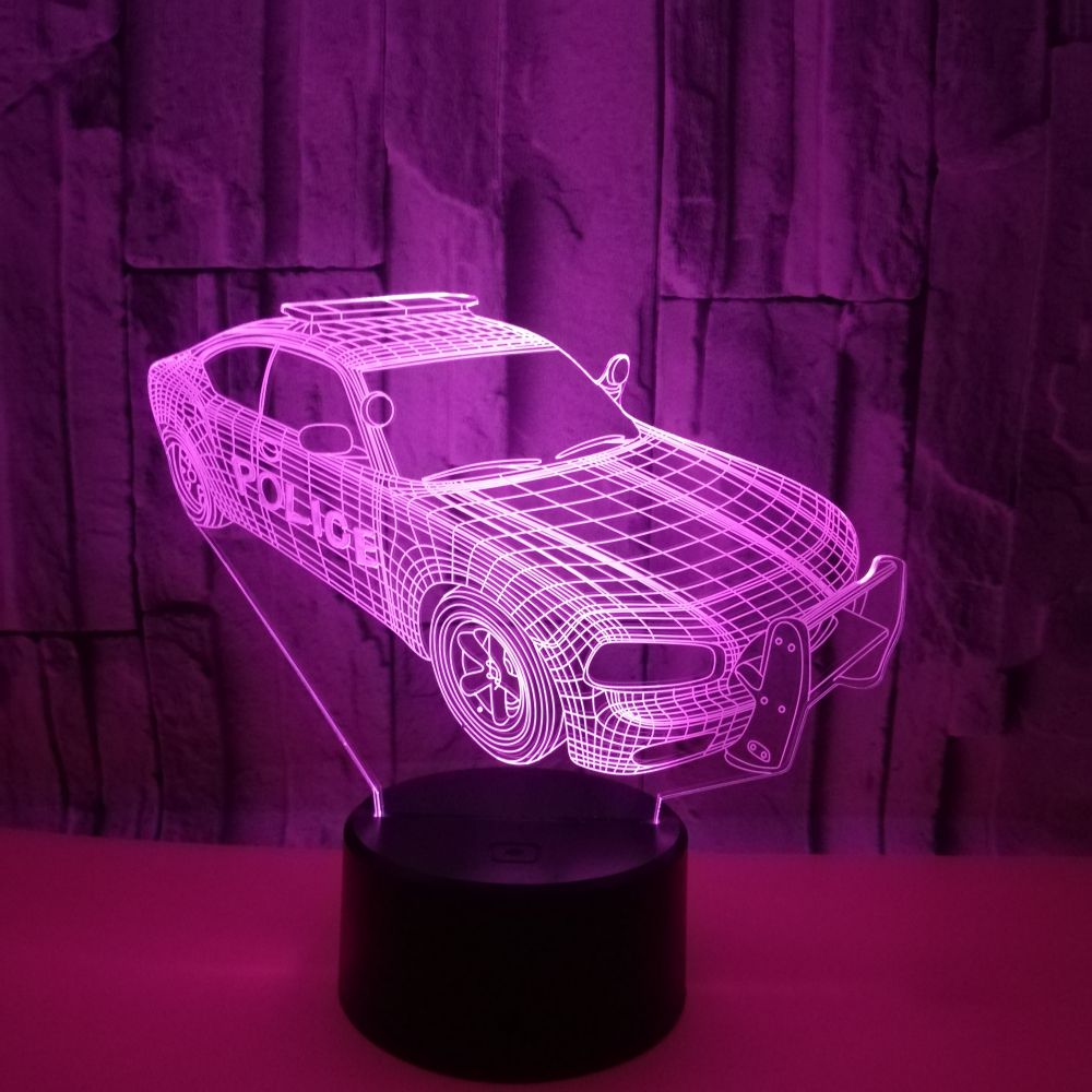 Auto Model 3D Led Lamp Verlichting Slaapkamer Usb Slaap