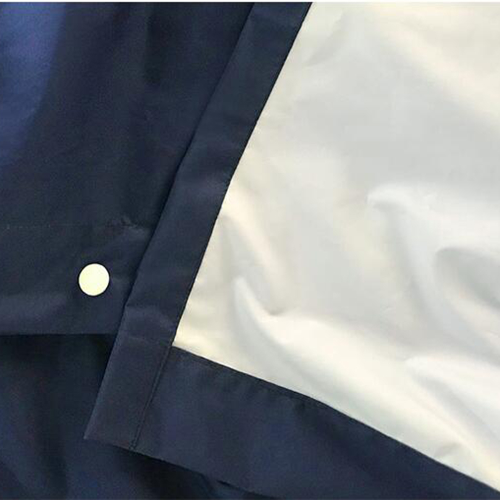 Kids Raincoat Poncho Waterproof Capes Rain Hooded One-Piece Rainwear (Navy Blue) - Size