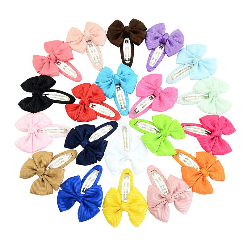 Barrettes pour cheveux à nœud papillon, couleur unie, accessoires mignons pour bébés filles, couvre-chef, Barrettes pour enfants,