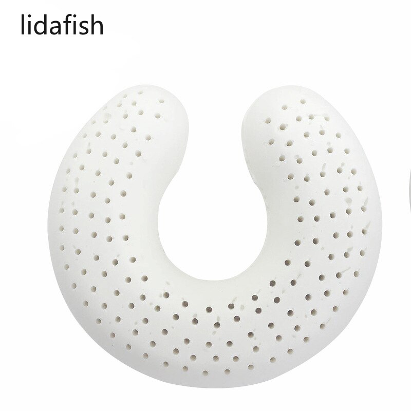 Lidafish Portable Natuurlijke Latex U Vorm Nekkussen Massager Cervicale Orthopedische Kussen Vliegtuig Reizen Kantoor Comfortabele Kussen