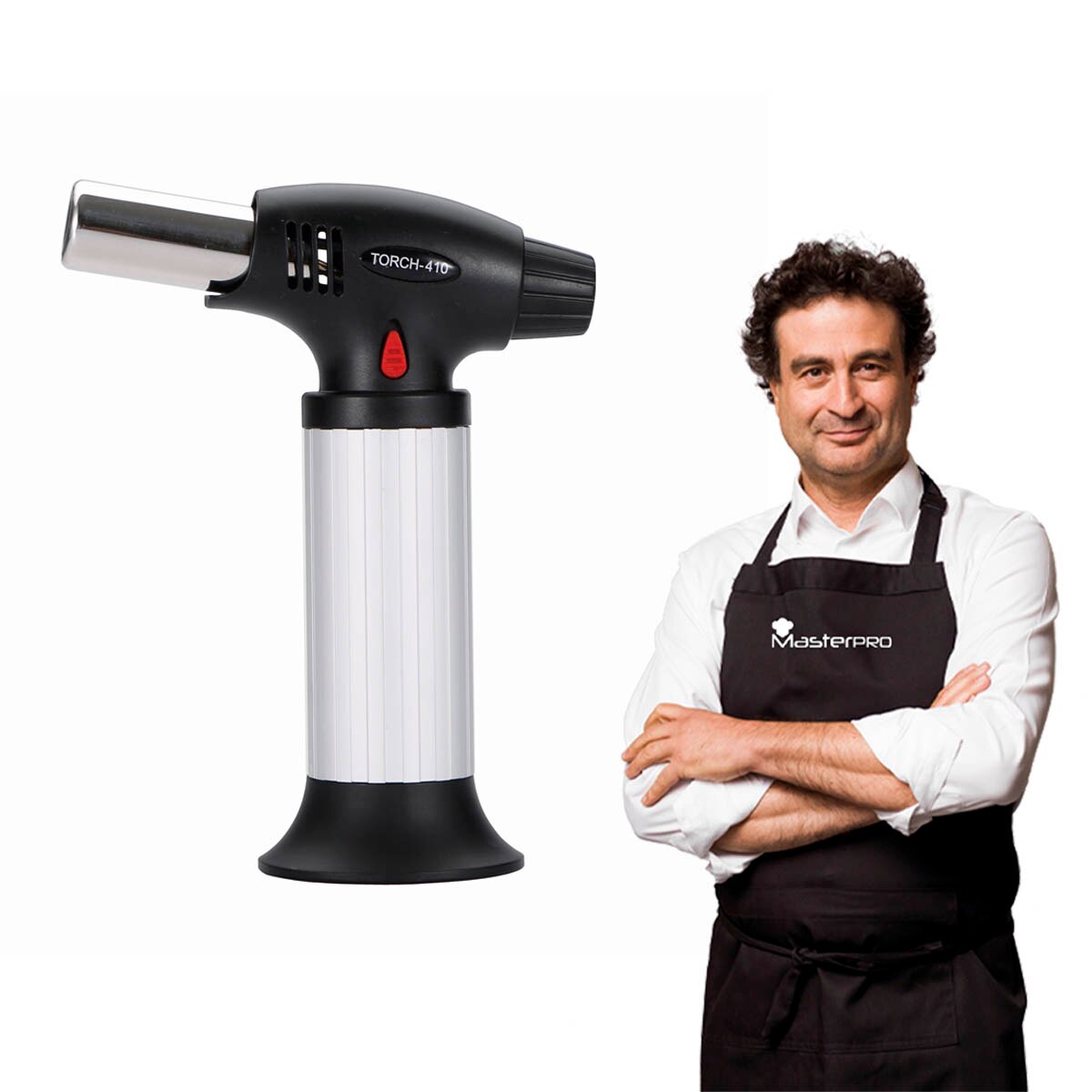 Soplete de cocina Masterpro, aleacion de aluminio, fácil uso, ligero, , , resistente, , gas butano, soplete, soplete cocina