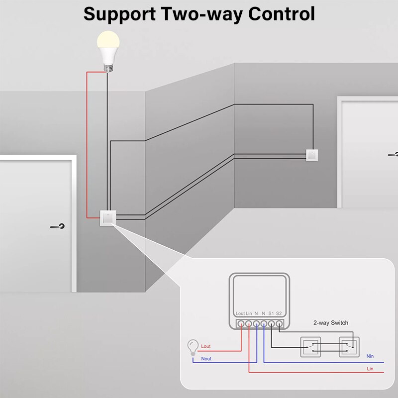 Aubess-interruptor inteligente con WiFi para el hogar, dispositivo Universal con Control remoto inalámbrico, funciona con la aplicación Smart Life, Alexa, Google, Yandex, Alice