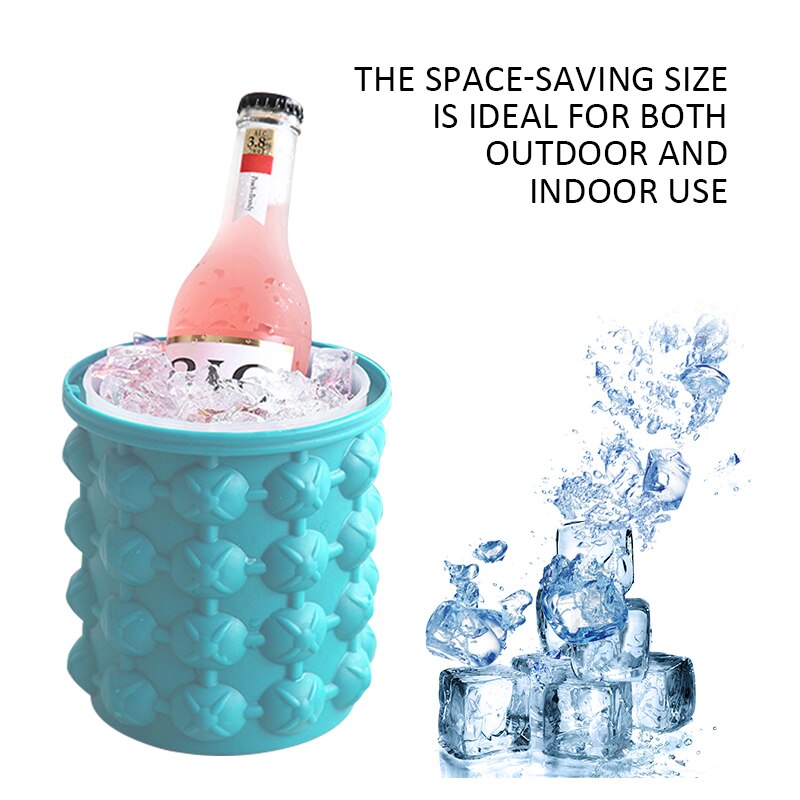 Silicone Ice Ball Maker Draagbare Emmer Wijn Ijs Koeler Bier Kabinet Ruimtebesparende Keuken Accessoires Drinken Whiskey Vriezer