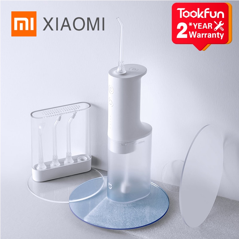 Gorący XIAOMI MIJIA Mi doustny irrigator przenośny czyszczenia zębów IPX7 wodoodporny wybór wody cztery tryby Pik wody cztery rodzaje dysz