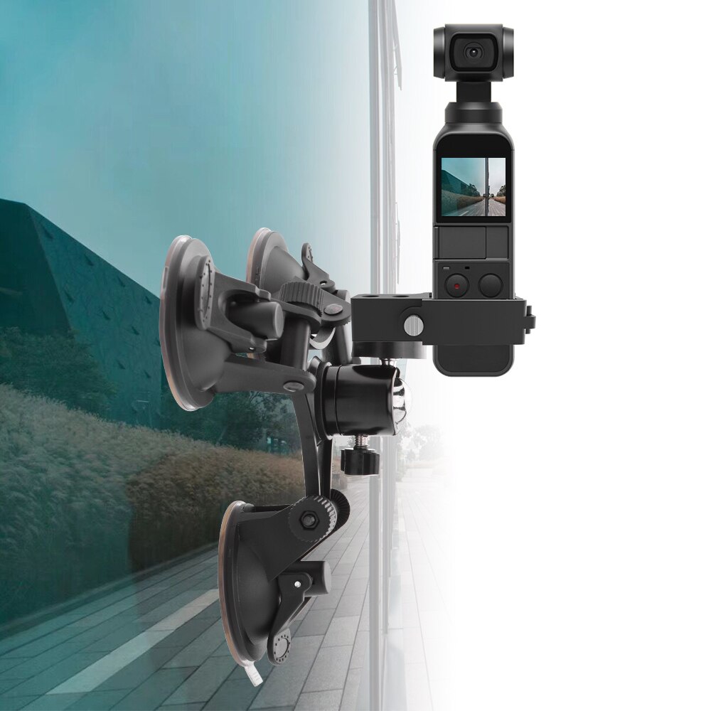 Sugekop bilholder til dji osmo pocket 2 tilbehør stabilisator køretøjs vinduesholder med udvidelsesmodul 1/4 tommer interface