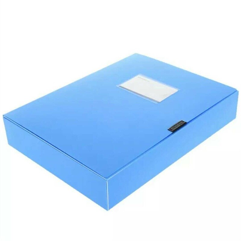 Sunwood file box a4 plastic file box information box 75mm hc-75 blue