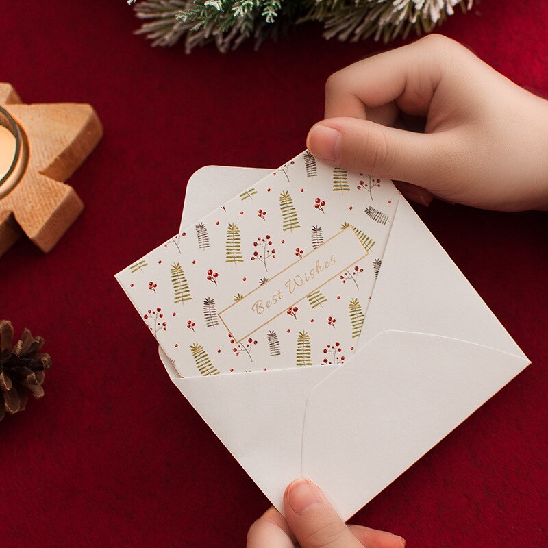 5 uds. Tarjetas de felicitación creativas de flores y plantas con adhesivo para sobres invitaciones para bodas, cumpleaños, , suministros de decoración