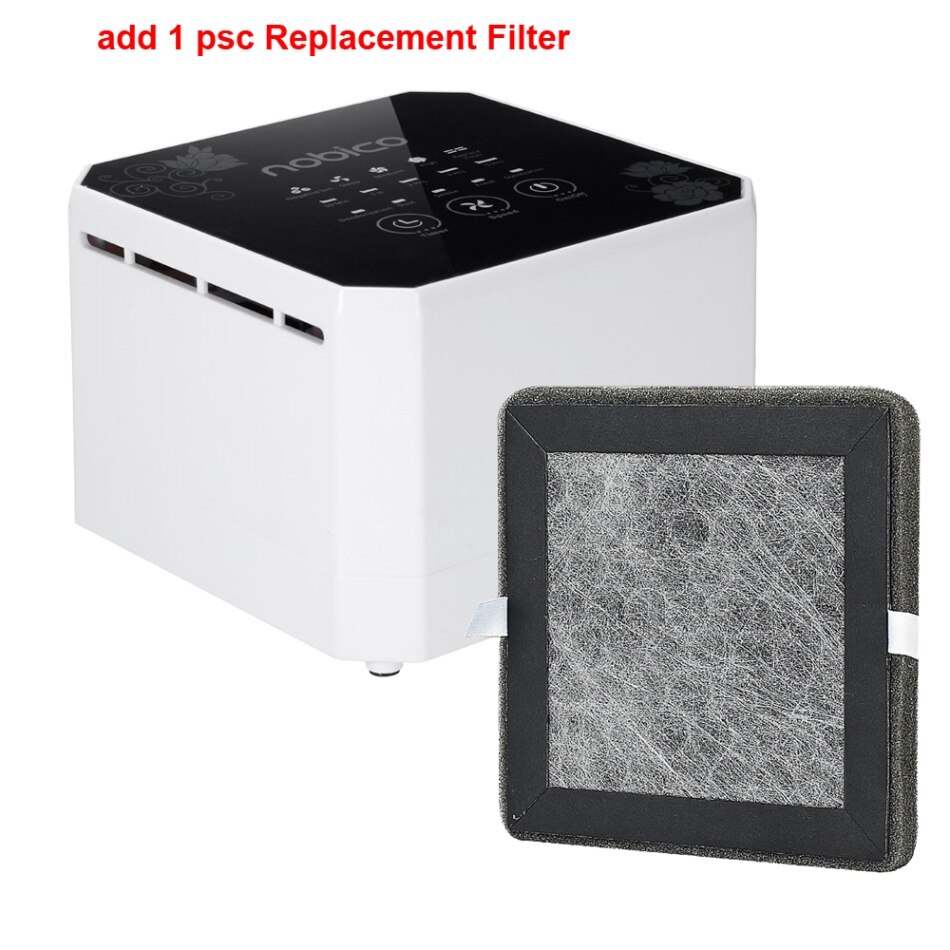Air Purifier Cleaner Sterilizer Desktop Negative Ion Generator Formaldehyde Mold Odor Dust Smoke Pollen Remover for Home Office: add Replace Filter / EU