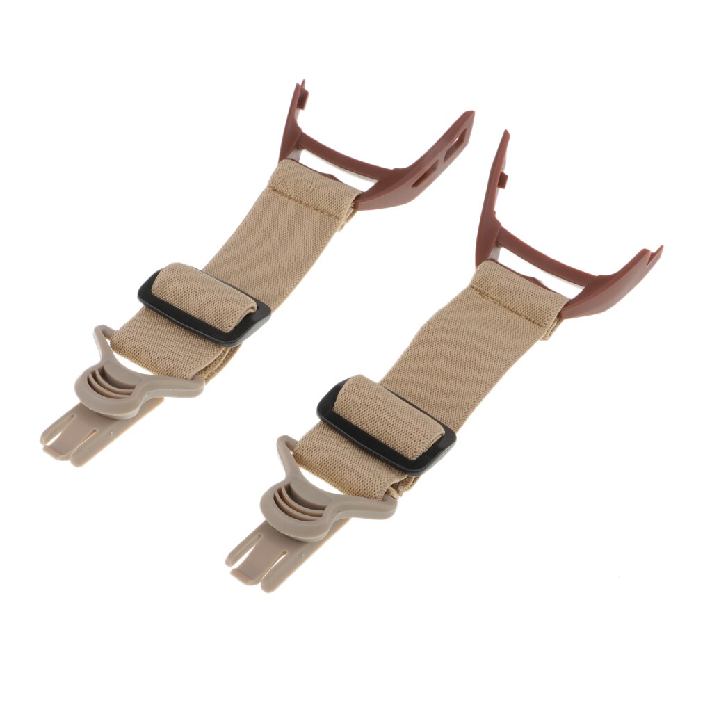 2 Pcs Vervanging Verstelbare Elastische Bandjes 34 Mm Breedte Voor Snelle Locust Goggle Schieten Bril Met Clips: Beige