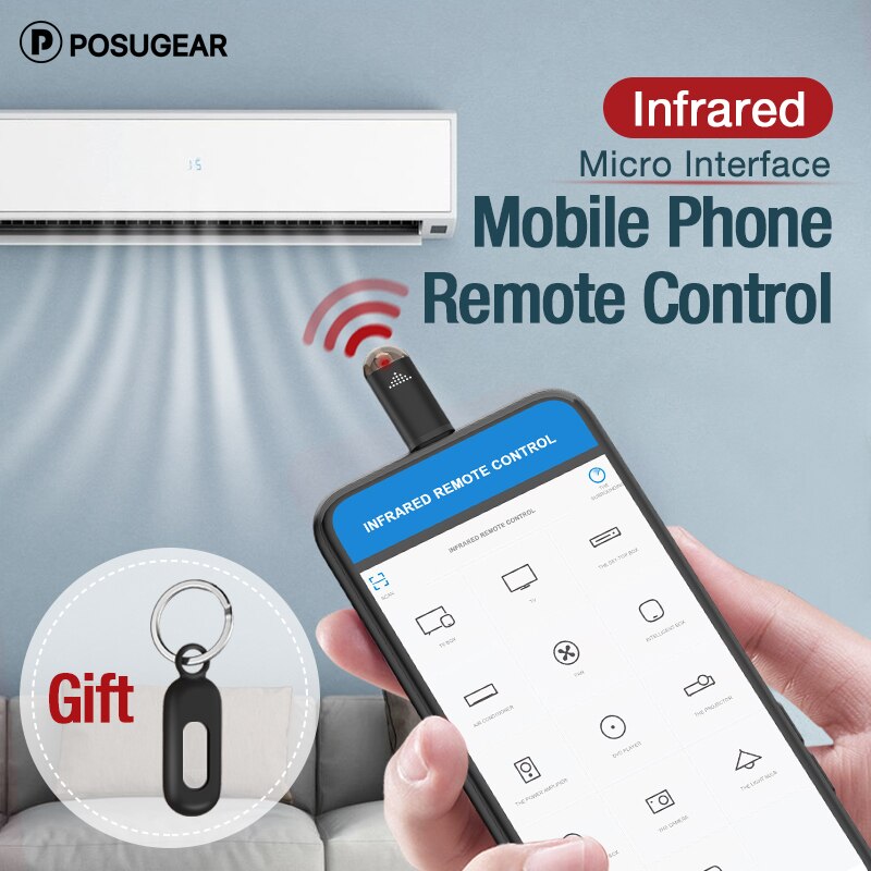 Posugear Micro USB Interface Universal Mobile Phone Wireless Remote Control Infrared Remote Controller For Android TV STB Box