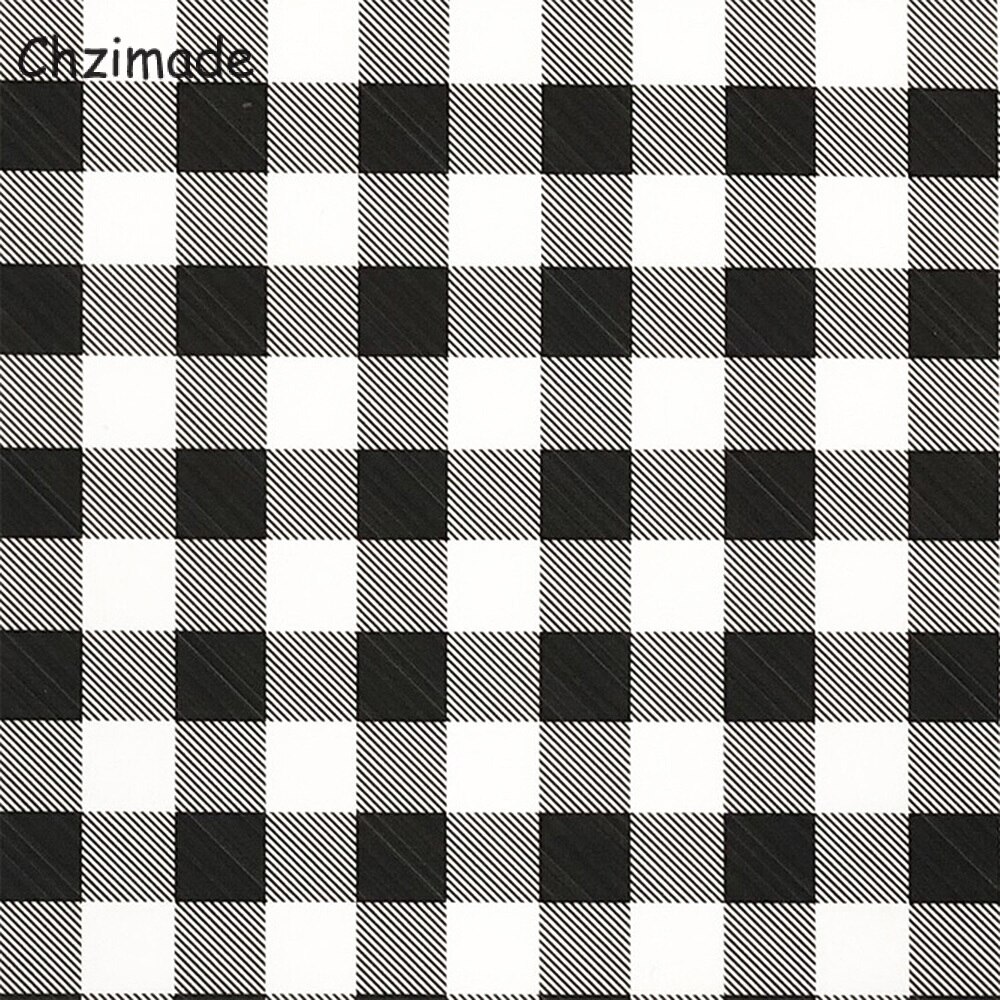 Chzimade Black Red Grid Heat Transfer PU Vinly Film For Heat Press Machine T-shirt Iron On Clothes Diy Handmade Crafts: Grey Grids