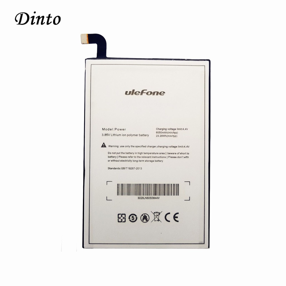 High Capacity 6050mAh For Ulefone Power Battery Backup Replacement Li-ion Phone Batteries for Ulefone Power Smart Phone