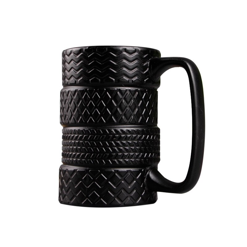 400ml black tire mug exotic puer tea mug,large capacity ceramic cup Drinkware Coffee mugs Tea Cups Novelty