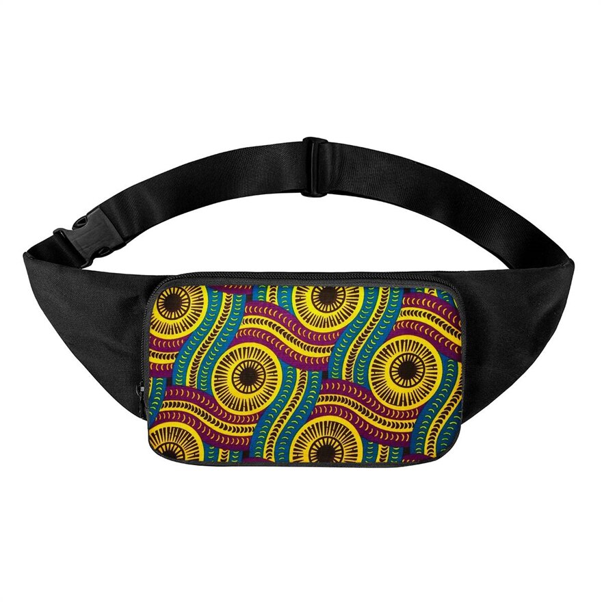Forudesigns styl Ankara afrykański Dashiki Design Lady piterek moda podróż pieniądze telefon skrzynia bananowa torba dla kobiet torba Wasit: YQ5467Z (3)