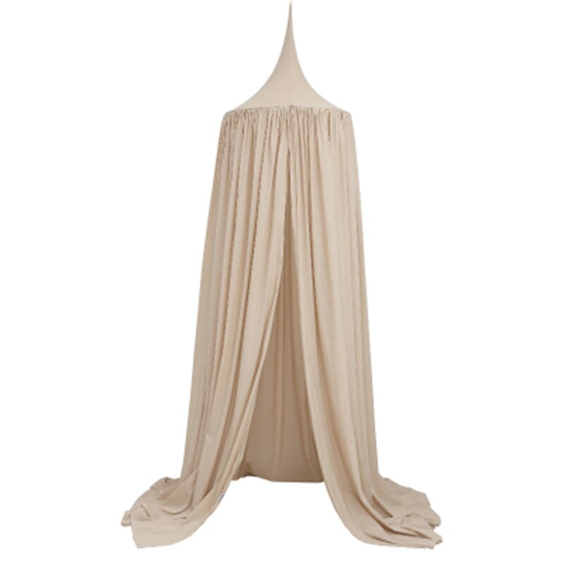 Play House Tenten Voor Kinderen Luifel Bed Gordijn Baby Opknoping Tent Wieg Kinderen Room Decor Ronde Hung Dome Klamboe bed Volant: Light KhaKi