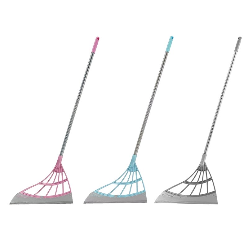 Removable Dual-use Super Sweeper Broom for Living Room Kitchen Bathroom Hangable Handle Easy to Clean