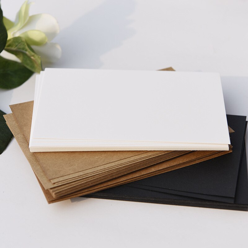 Thickened Blank Handmade DIY Greeting Card Kraft Paper White Card