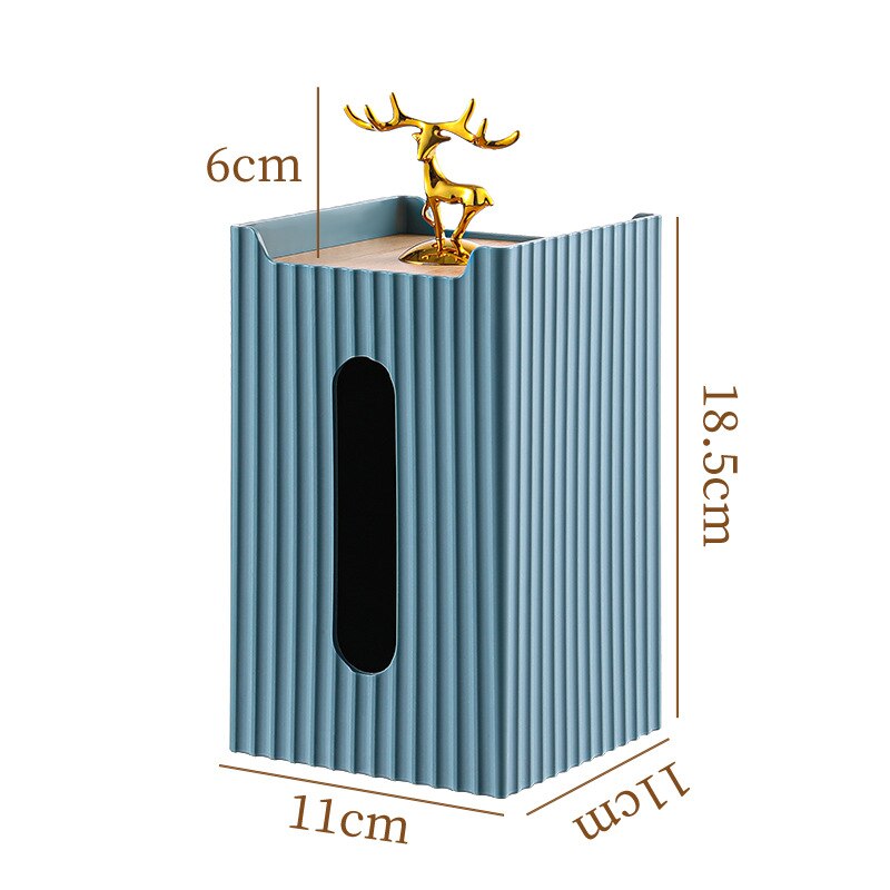 Paper Box Wall-Mounted Home Living Room Punch-Free Upside-Down Kitchen Bedroom Toilet Storage Wall Hanging Tissue Holder: Blue