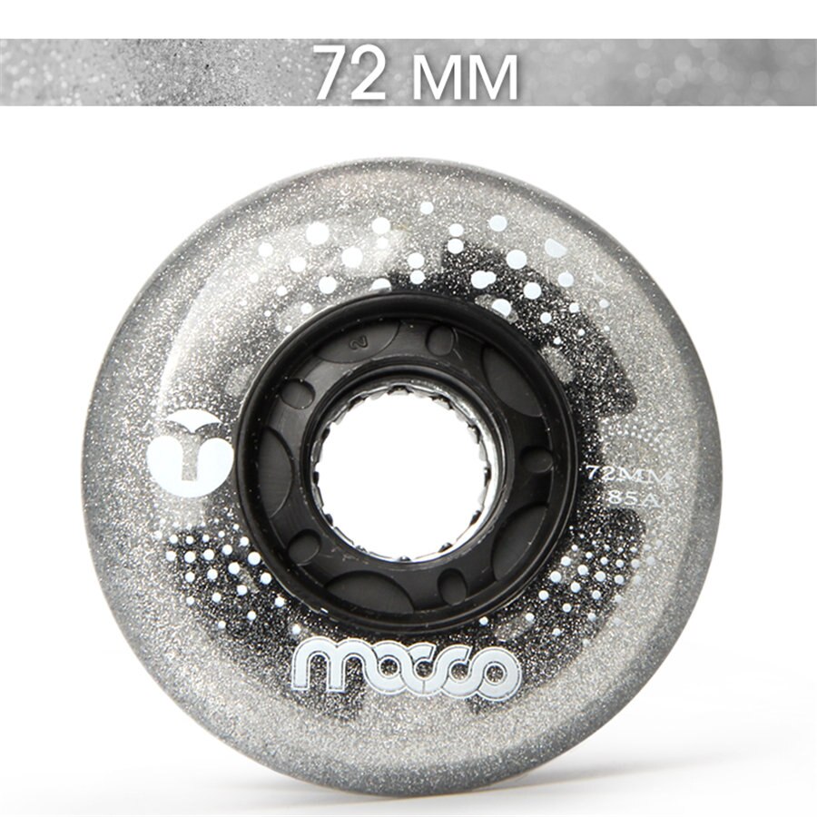Ruedas de patín en línea con iluminación Micro LED, llantas de patinaje resistentes 85A Slalom deslizantes 68 70 72 76 80mm para Patines SEBA Powerslide: 72mm