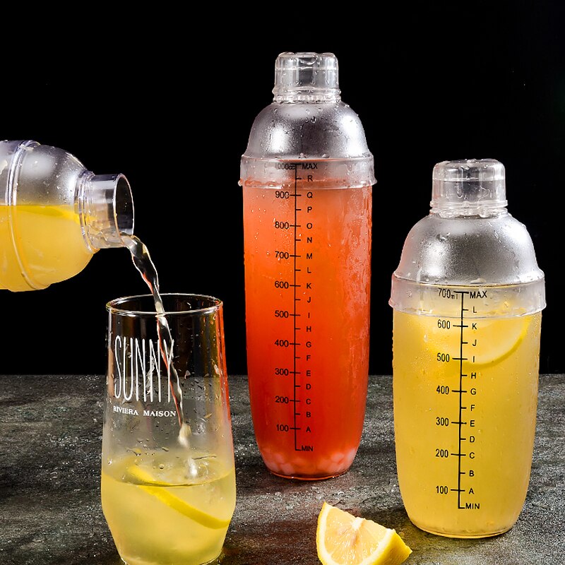 Coctelera de plástico para el hogar, mezclador de bebidas y vino, utensilios de Bar, mezclador de bebidas de cocina, 300ml/500ml/700ml/1000ml