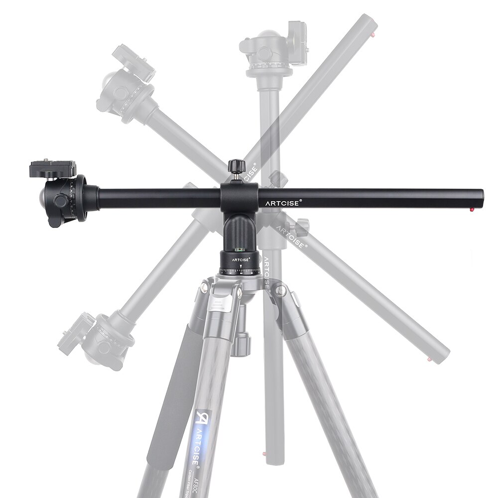 ARTCISE Horizontal Center Column Tripod Boom Cross Extension Arm Camera Mount Rotatable Multi-Angle Rod for Overhead Shooting
