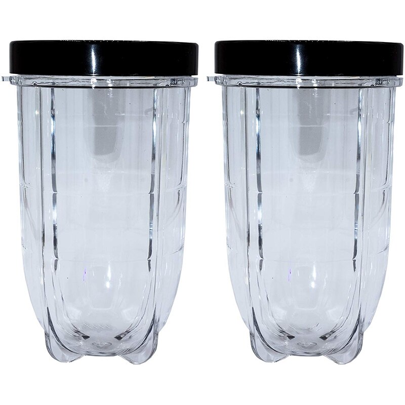 2 stuks hoge beker met zwart blikdeksel voor magic blender sapcentrifuge 250 w voor magic juicer onderdeel