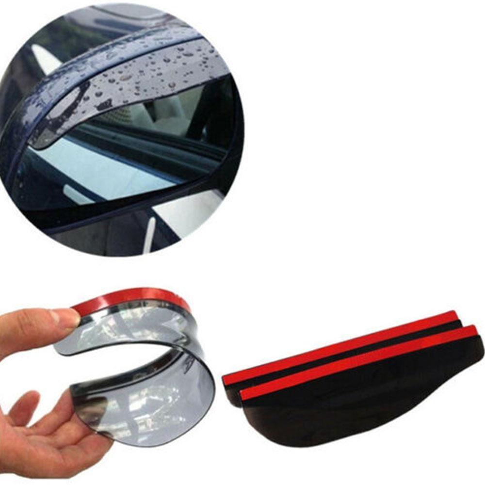 2 stykker bil bakspejl sidespejl regnbræt solskærm beskyttelsesskærm spejl styling fleksibel bagud til bilskærm  x9 l 1