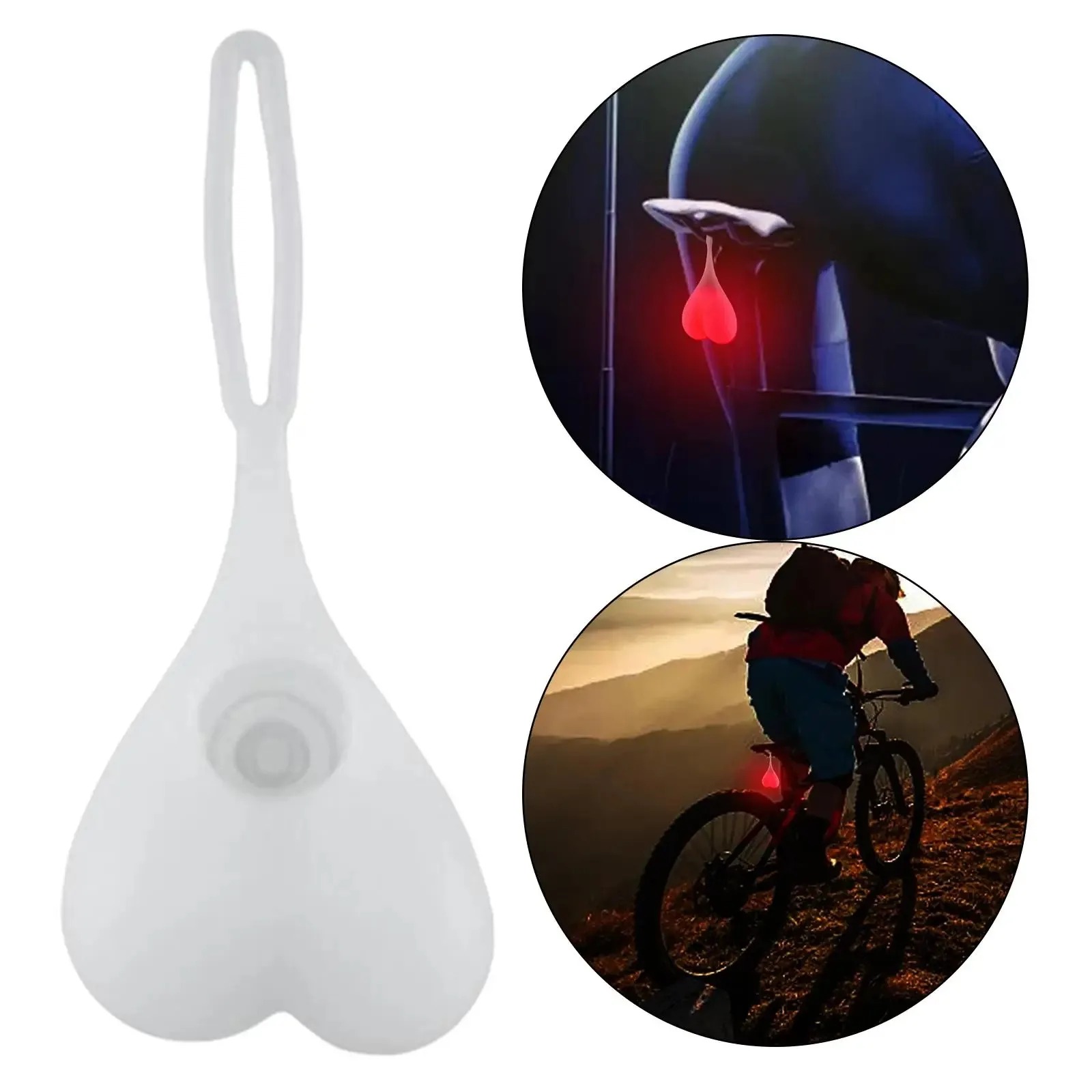 Cykelägglampa mountainbike natt ridning baklykta cykling utrustning cykeltillbehör varningslampa personlighet