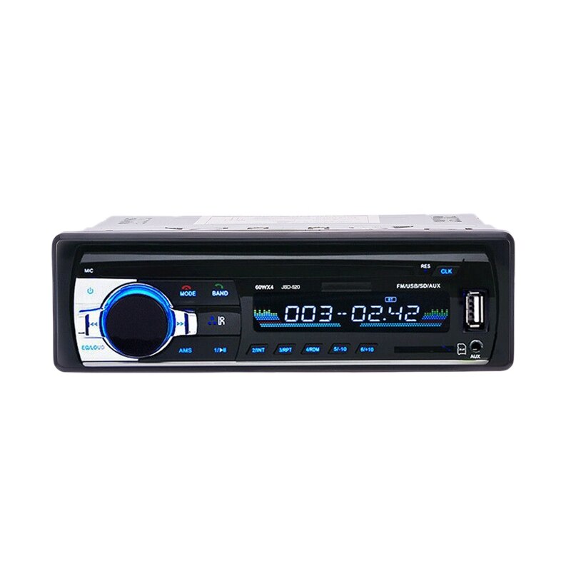 12V autoradio Radio Fm lecteur Mp3 o Support téléphone Bluetooth avec Port Usb / Sd Mmc voiture électronique intégré 1 Din