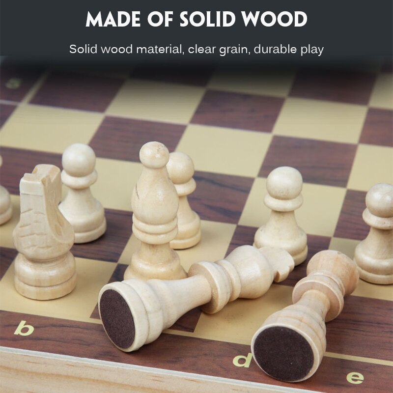 Wooden Educational Toy With Magnet Folding Chess Magnetic Wooden Folding Chess