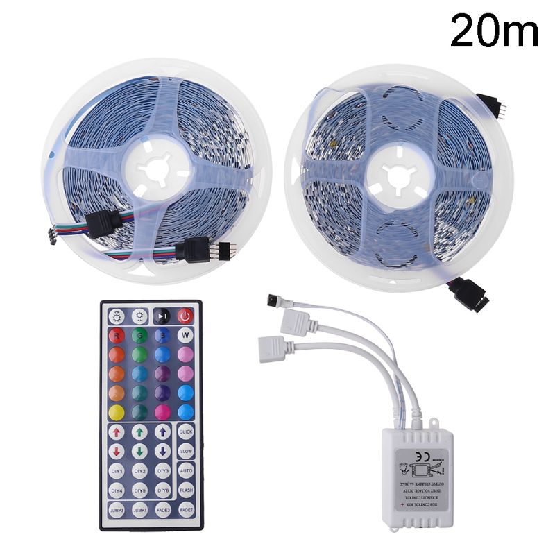 Color Changing LED Strip Light 3528 SMD RGB with 44key Remote Controller Indoor F3ME