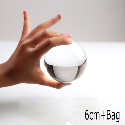 9cm genomskinliga kristaller linsboll fotografi dekoration akrobatik födelsedag hantverk dekor feng shui dekorativa bollar: 6cm