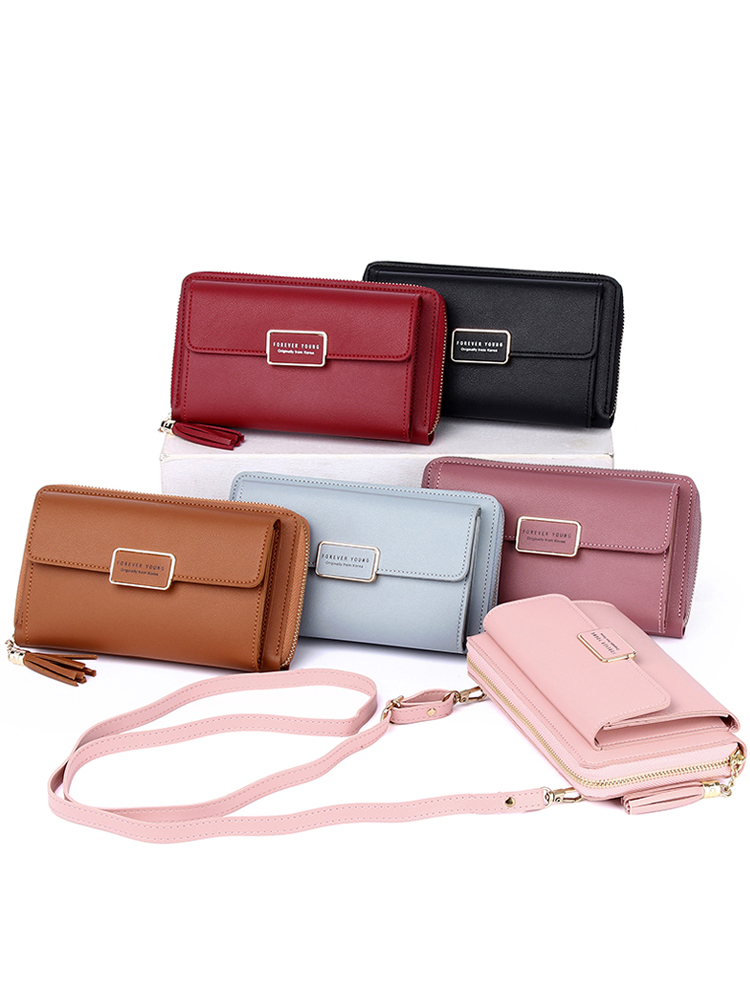 Vrouwen Pu Lederen Mobiele Telefoon Tas Dames Kleine Schouder Portemonnee Crossbody Vrouwelijke Mobiele Telefoon Portemonnee Mini Messenger Bags