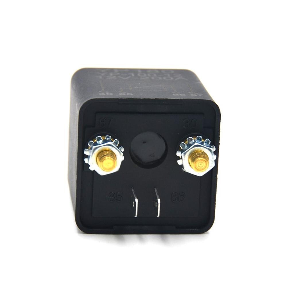 200A High Current 12v Relay Truck Engine Auto Switch Continuous High Power Black Auto Parts Automobile Relay