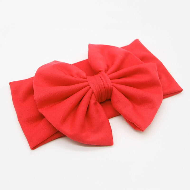 Brand One Piece Elastic Hairband Baby Girls Kid Head Band Big Bow Knot Headband Baby Girl Hair Accessories Kids