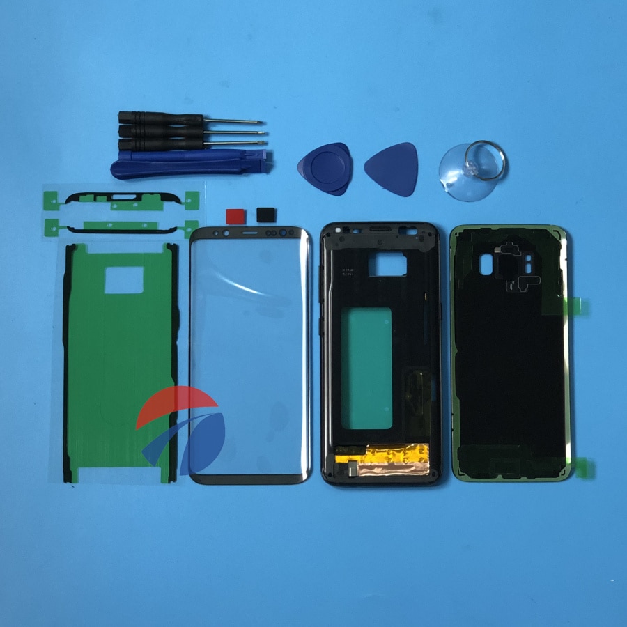 Full Housing Cover Case Chassis Middle Frame Bezel Battery door + Front Glass Lens + tools For Samsung Galaxy S8 G950 G950F